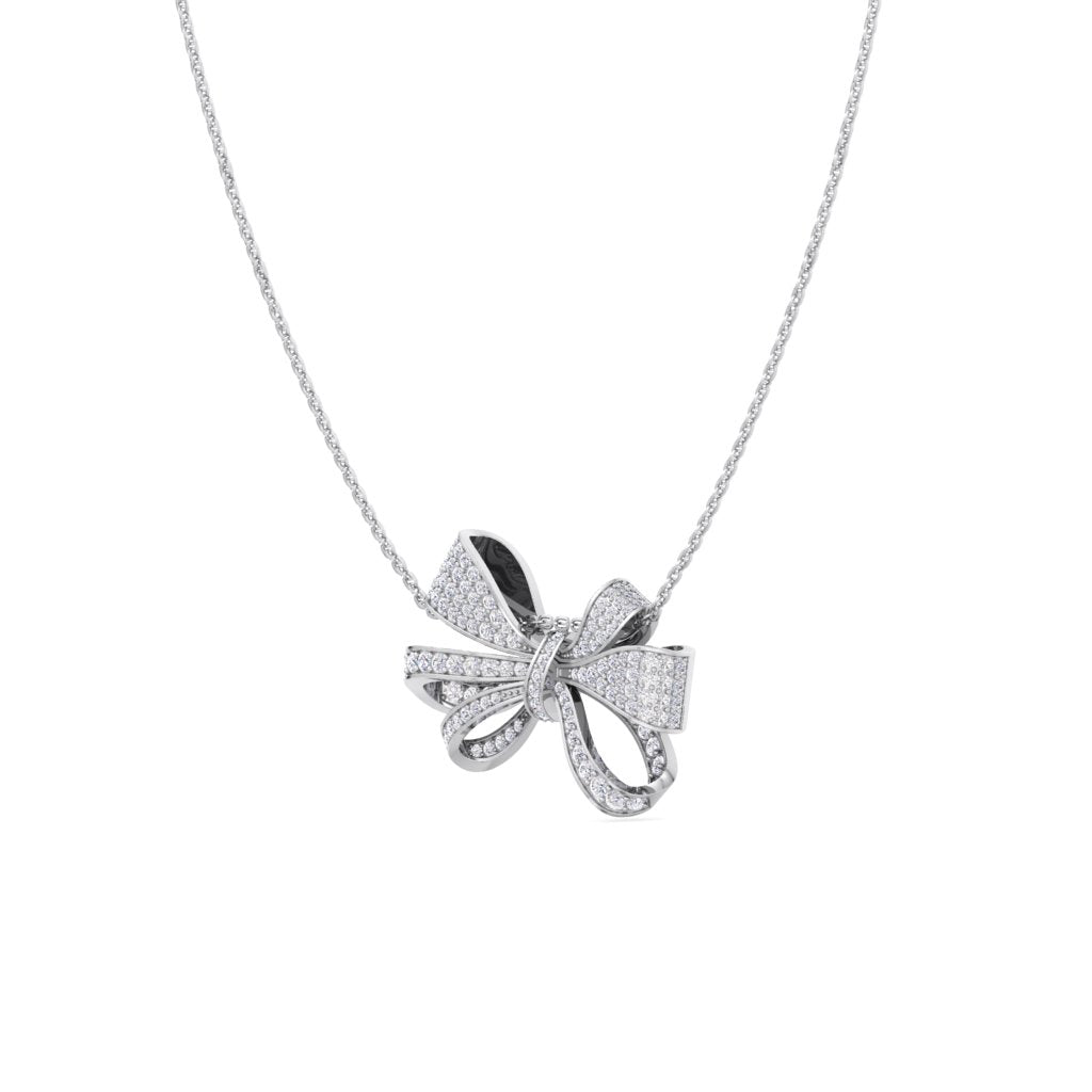 FANCY BOW SHAPE CHAIN PENDANT 45CM