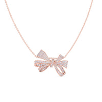 FANCY BOW SHAPE CHAIN PENDANT 45CM