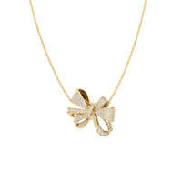 FANCY BOW SHAPE CHAIN PENDANT 45CM