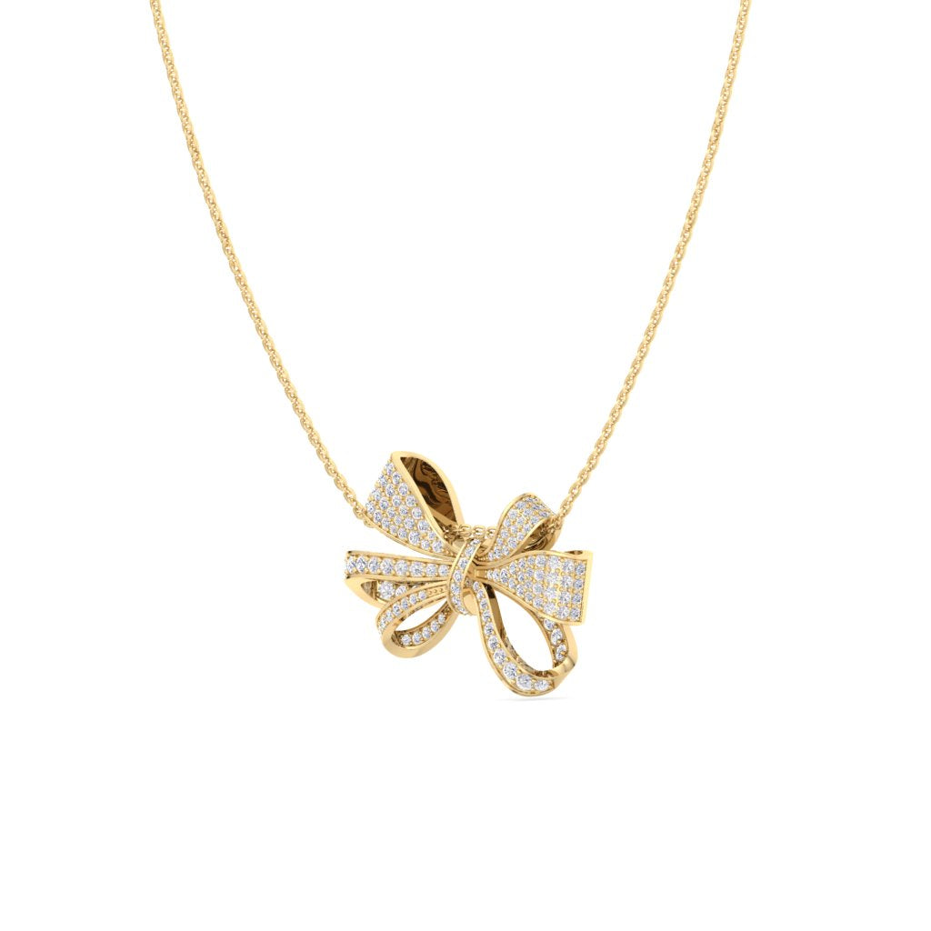 FANCY BOW SHAPE CHAIN PENDANT 45CM