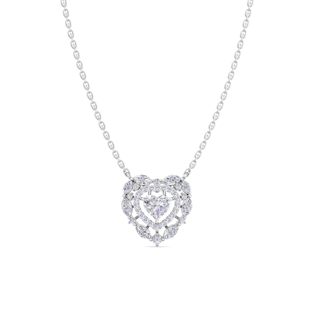 HEART SHAPE MIX CUT PENDANT