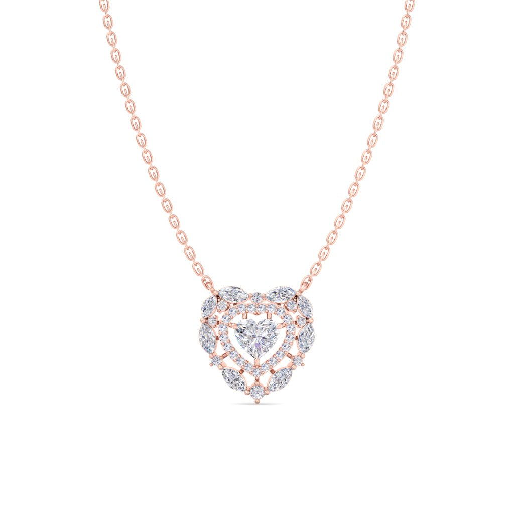 HEART SHAPE MIX CUT PENDANT