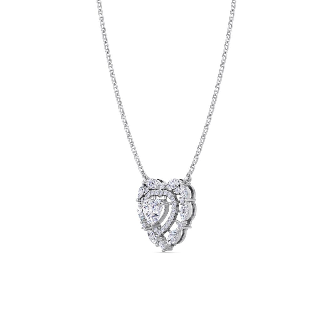 HEART SHAPE MIX CUT PENDANT