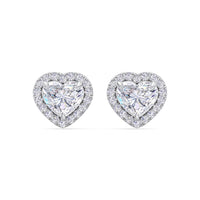 HEART SHAPE HALO STUDS