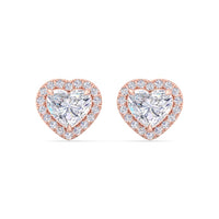 HEART SHAPE HALO STUDS