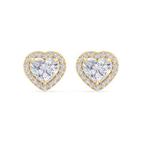 HEART SHAPE HALO STUDS