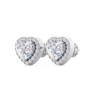 HEART SHAPE HALO STUDS