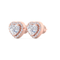 HEART SHAPE HALO STUDS