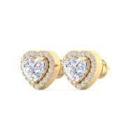HEART SHAPE HALO STUDS