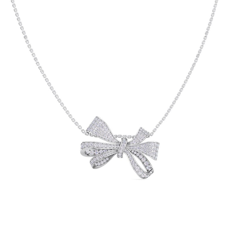 FANCY BOW SHAPE CHAIN PENDANT 45CM