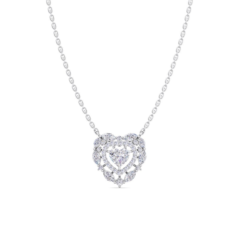 HEART SHAPE MIX CUT PENDANT