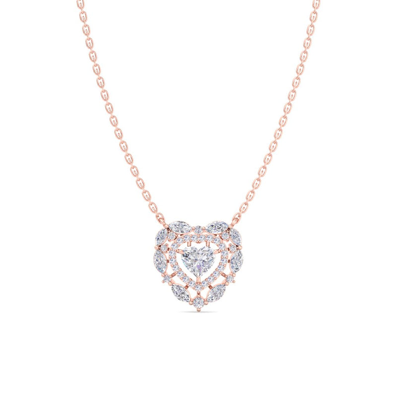 HEART SHAPE MIX CUT PENDANT