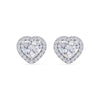 HEART SHAPE HALO STUDS