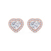 HEART SHAPE HALO STUDS