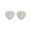 HEART SHAPE HALO STUDS