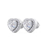 HEART SHAPE HALO STUDS