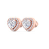 HEART SHAPE HALO STUDS