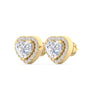HEART SHAPE HALO STUDS